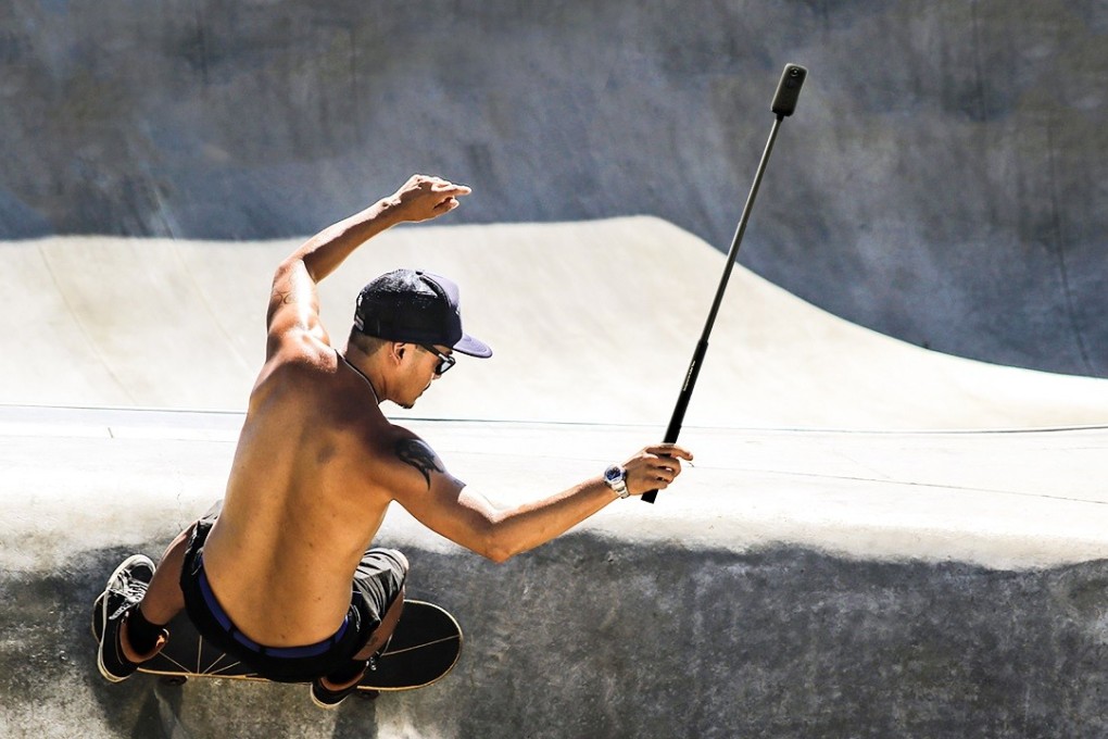 The Insta360 One X camera, which has software to automatically detect and edit out a selfie-stick. Photo: Handout