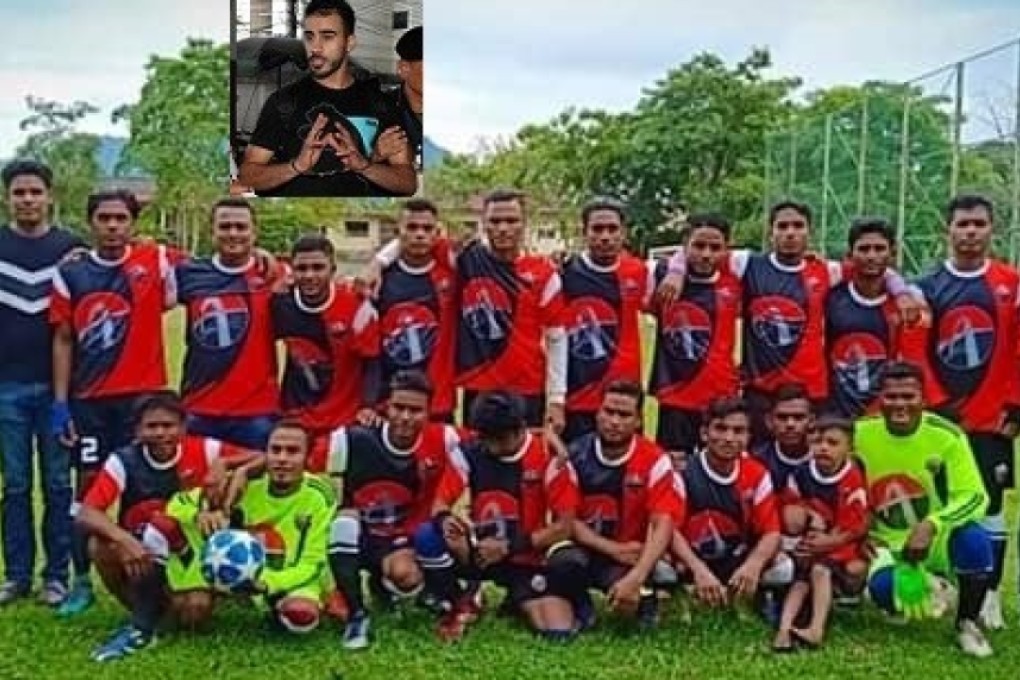 Arakan Times Rohingya Football Club (inset: Hakeem al-Araibi). Photos; Handout, Reuters