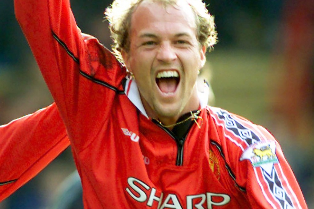 Manchester United’s former Dutch star Jordi Cruyff celebrates a goal against Wimbledon. Photo: Reuters