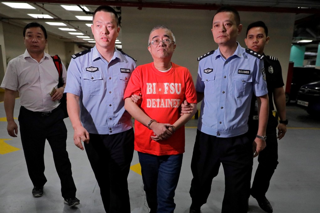 Xie Haojie was handed over to the Chinese authorities in Manila. Photo: Reuters
