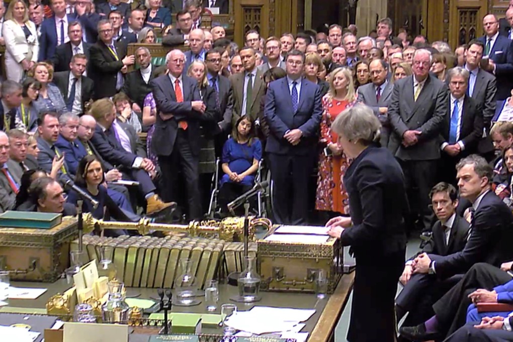 British Prime Minister Theresa May addresses Parliament after the defeat of her Brexit deal on Tuesday. Photo: Reuters