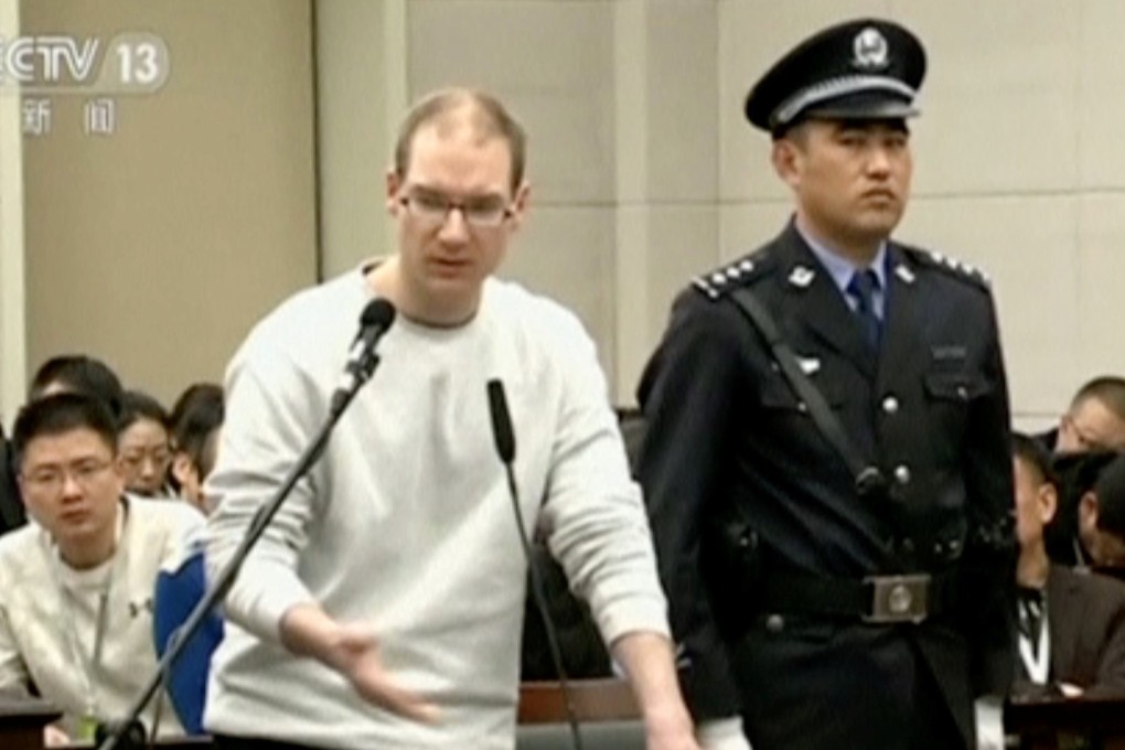 Canadian Robert Lloyd Schellenberg in court, where he was sentenced to death for drug smuggling in Dalian on Monday. Photo: Reuters