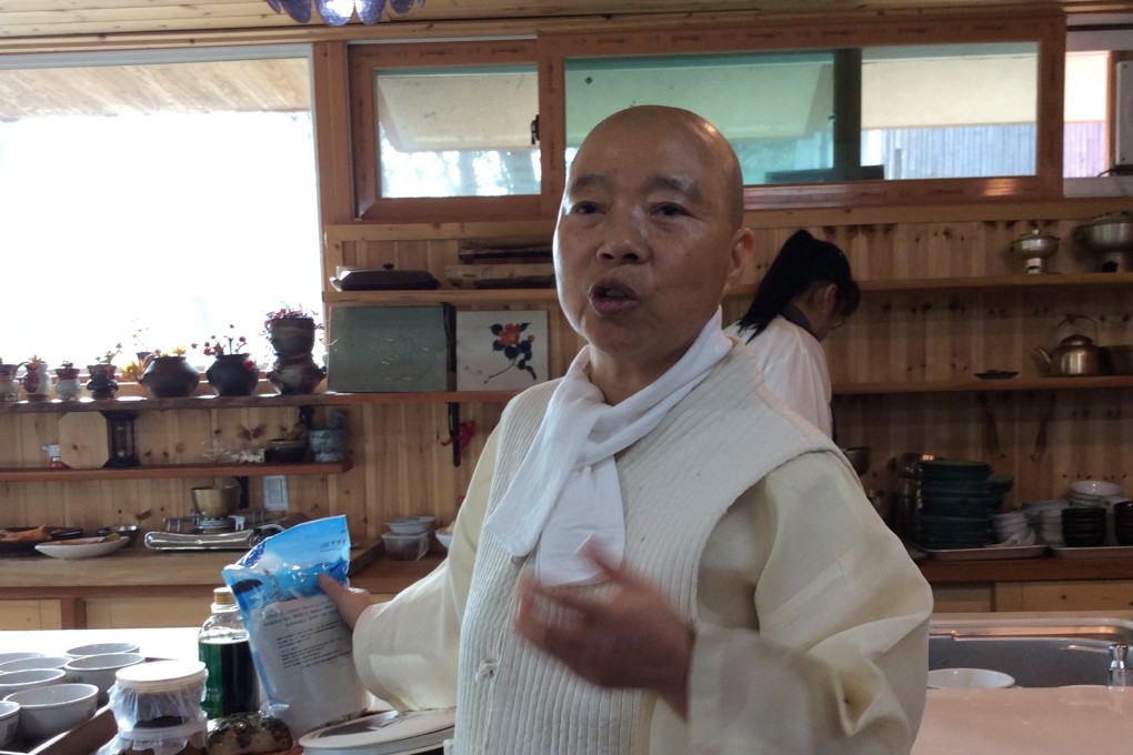 Jeong Kwan in the kitchen at Baeykangsa Temple. Photo: Susan Jung