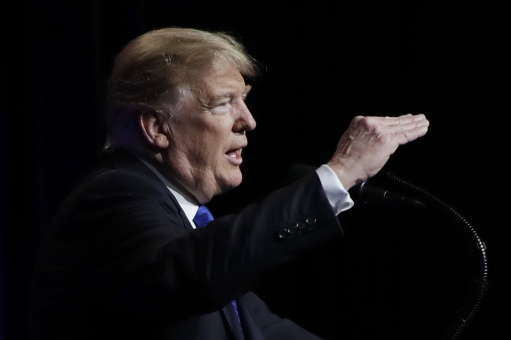 US President Donald Trump speaks about a new American missile defence doctrine on Thursday at the Pentagon. Photo: AP