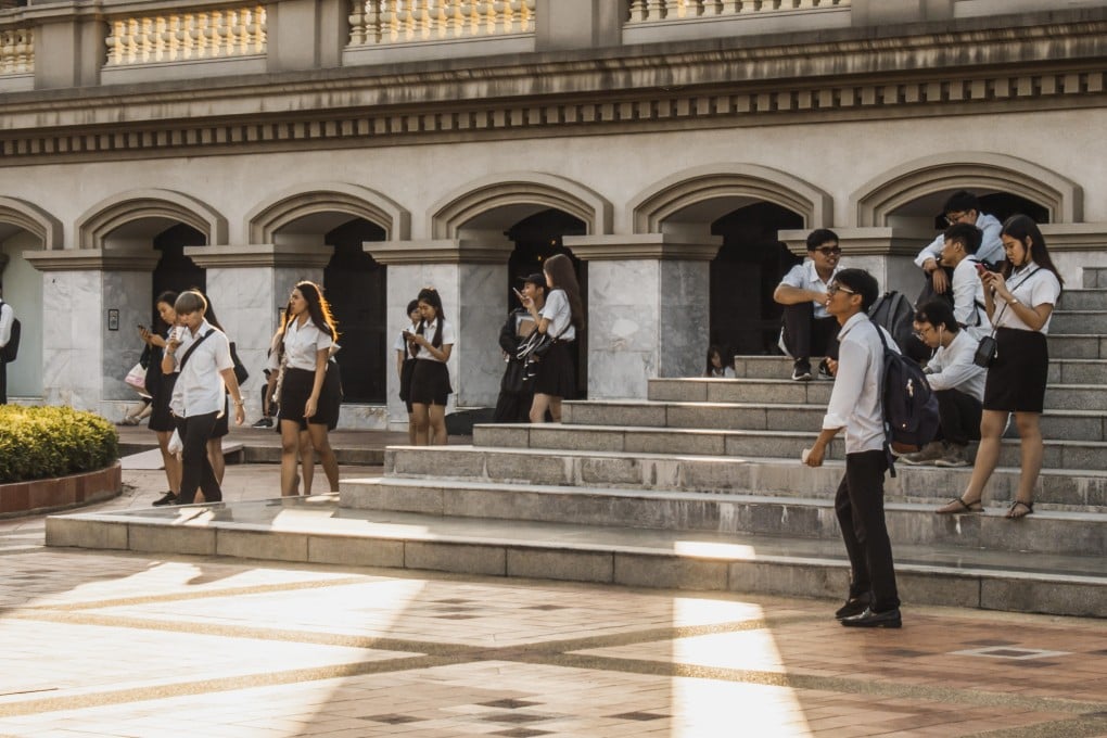 Students at Assumption University Bangna Campus, Thailand. Photo: Alamy