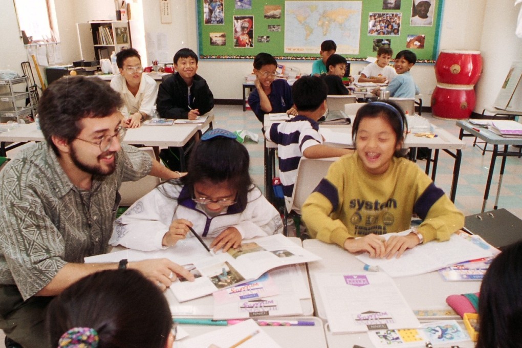Korean children being taught English by a foreigner. Photo: SCMP