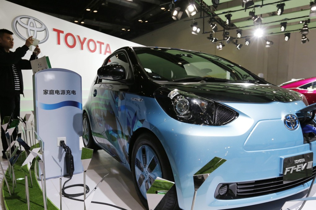 Toyota Motor’s FT-EV III electric car on display during the Beijing New-Energy Automobile Industry Exhibition on 21 October 2015. Photo: EPA