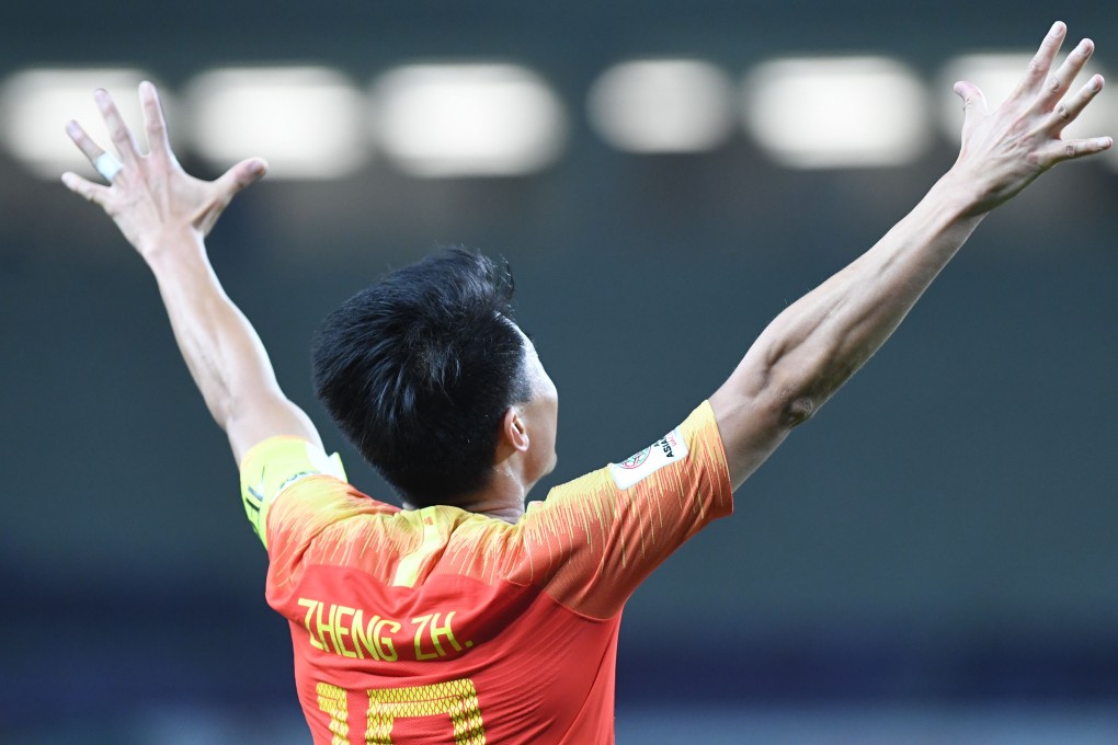 China’s Zheng Zhi celebrates after the 2019 AFC Asian Cup round of 16 win over Thailand. Photo: Xinhua