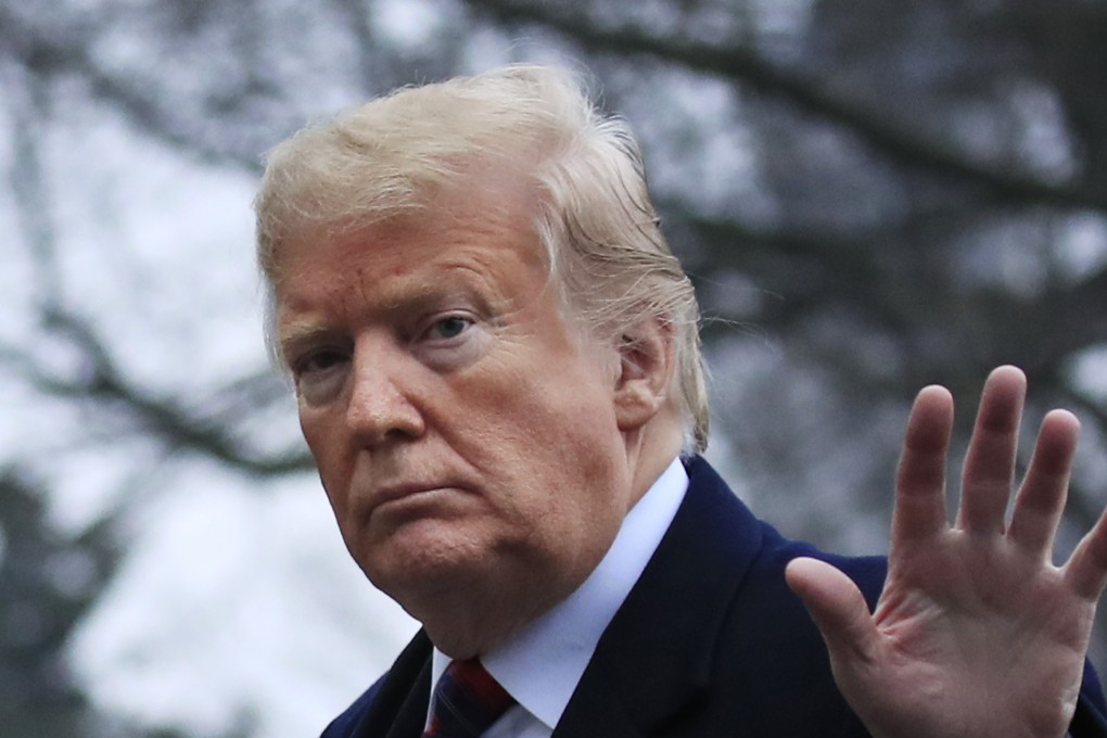 US President Donald Trump arriving at the White House on Saturday. Photo: AP