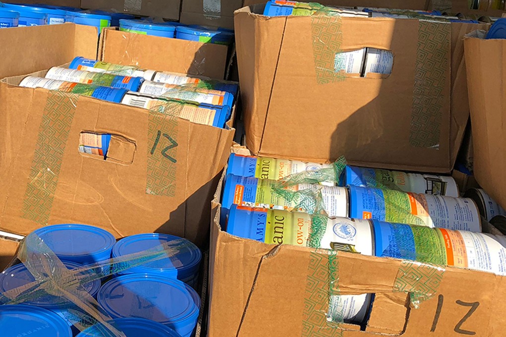 Baby milk formula confiscated by New South Wales Police. Photo: Handout
