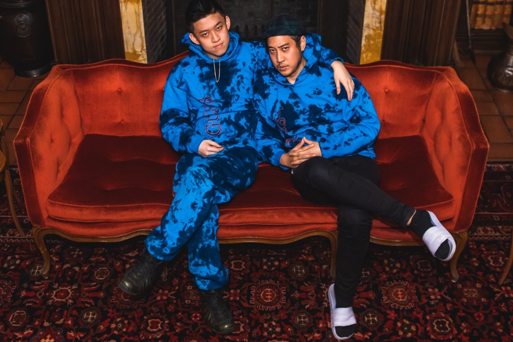 Sean Miyashiro (right), CEO of 88rising, with rapper Rich Brian. Photo: Bennett Sell-Kline