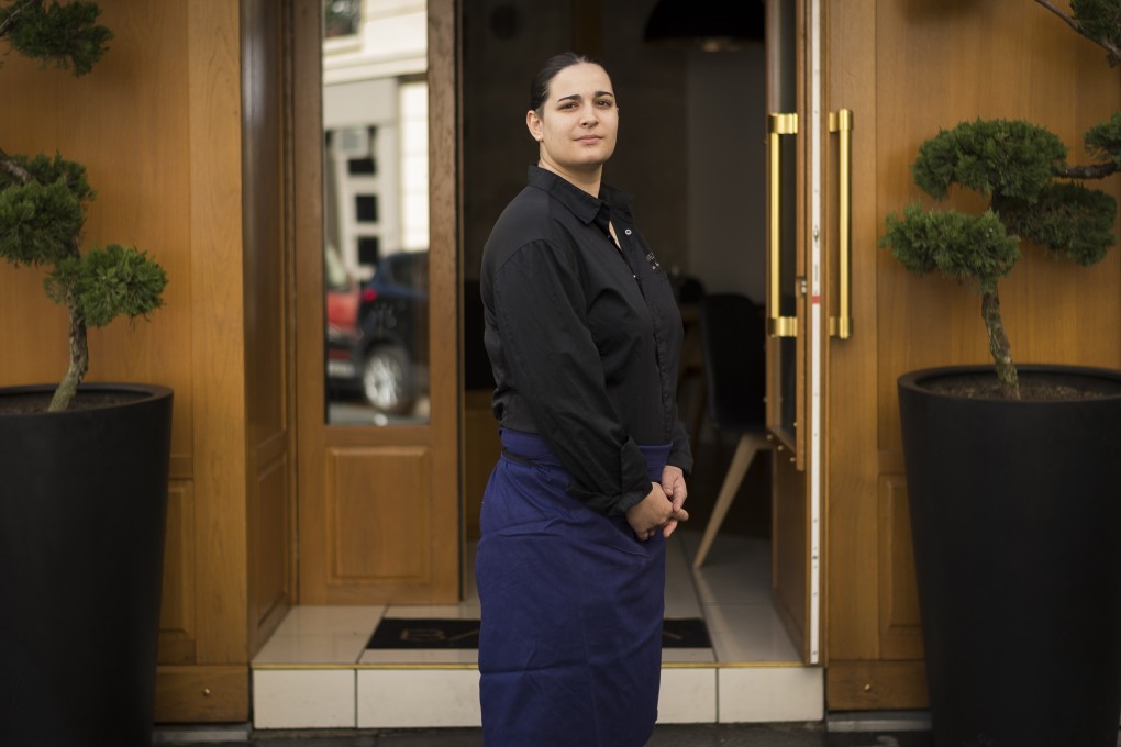 The youngest French starred chef Julia Sedefdjian poses at her restaurant Baieta in Paris. Photo: AFP
