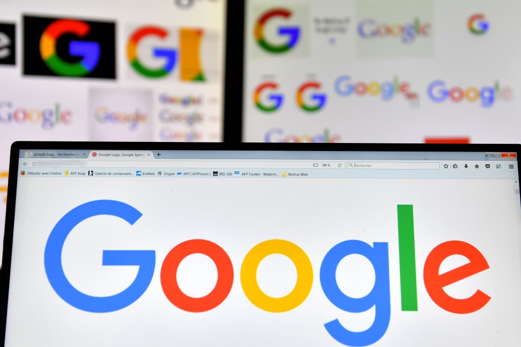 A file photo of Google logos. Photo: AFP