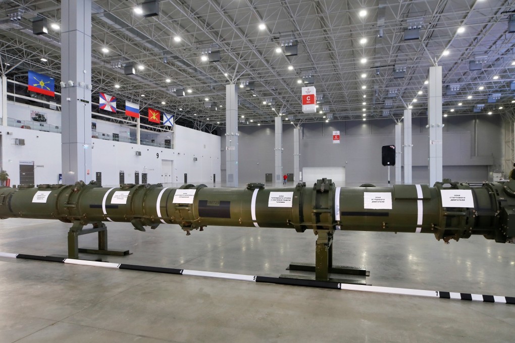 A component of SSC-8/9M729 cruise missile system is on display during a news briefing, organised by Russian defence and foreign ministries, at Patriot Expocentre near Moscow, Russia January 23, 2019. Photo: Reuters