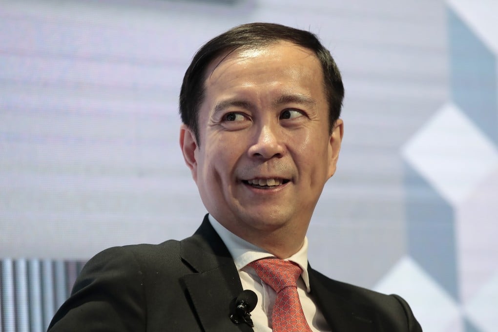 Daniel Zhang, chief executive officer of Alibaba Group Holding Ltd., reacts during a panel session on day three of the World Economic Forum (WEF) in Davos, Switzerland, on Thursday, January 24, 2019. World leaders, influential executives, bankers and policymakers attend the 49th annual meeting of the World Economic Forum in Davos from January 22 – 25. Photographer: Jason Alden/Bloomberg