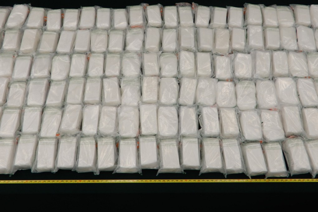 Hong Kong customs officers have made their biggest air cargo seizure of suspected ketamine in a decade, finding HK$57 million (US$7.3 million) worth of the drug at the airport in a consignment airmailed from an Asian country. Photo: Handout