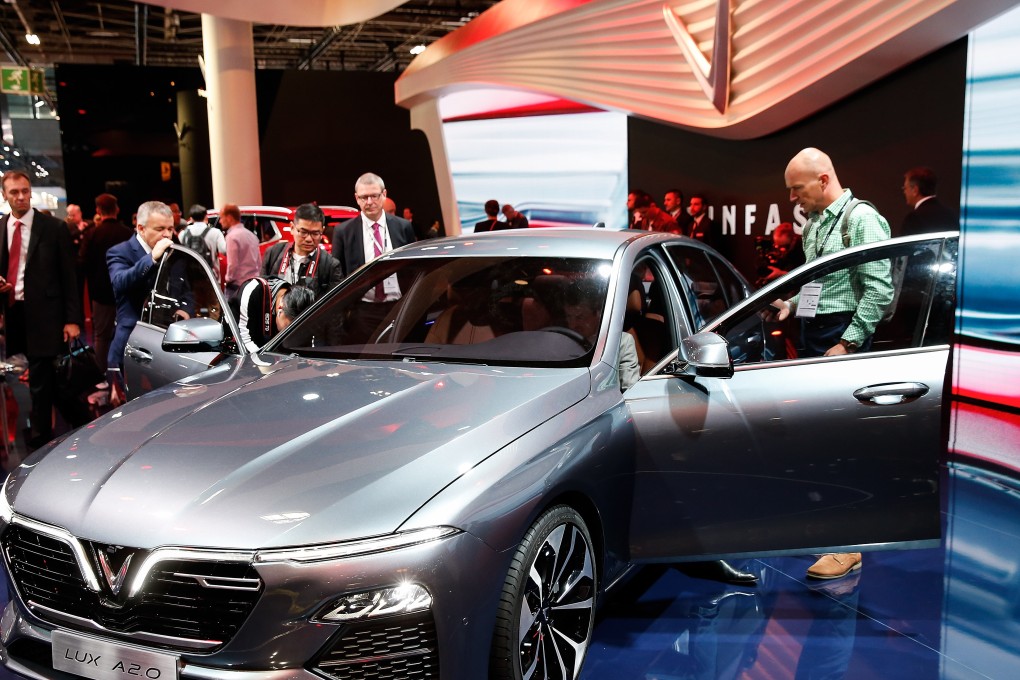 VinFast’s prototype saloon at the Paris Motor Show. Photo: Getty Images