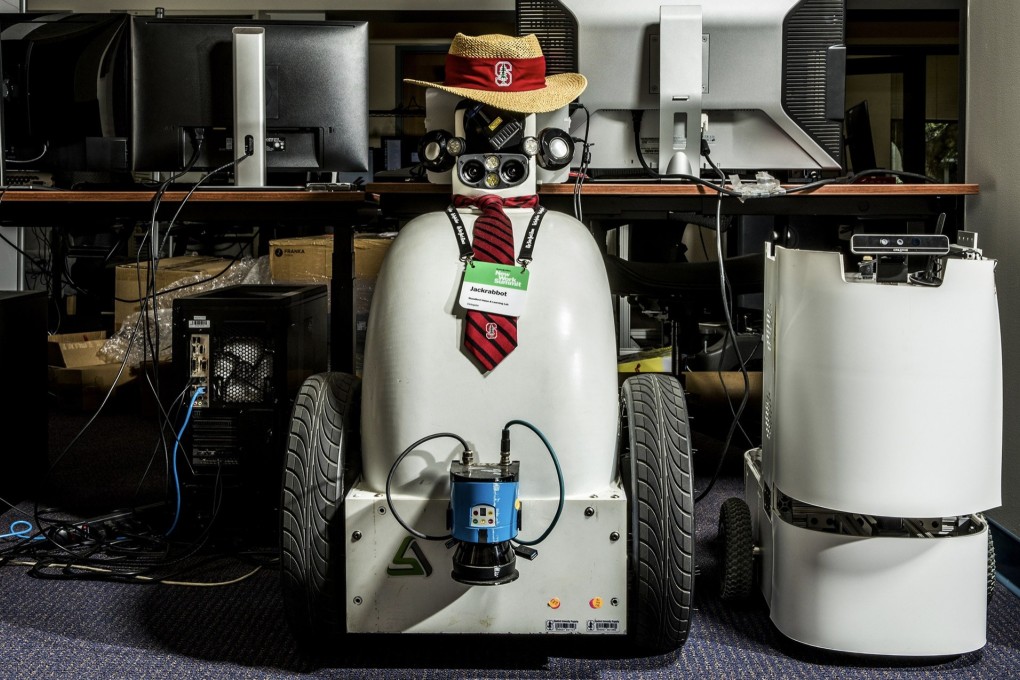JackRabbot 1, a Segway platform mobile robot, in Stanford University’s AI Lab. Picture: Christie Hemm Klok
