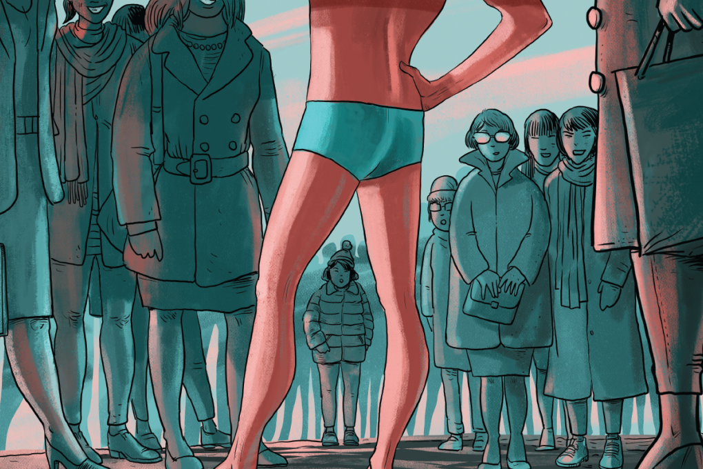 Unlike professional models and performers in China’s tier-one cities, “white monkeys” in the smaller cities get by just being white, handsome, blond and blue-eyed at bizarre corporate promotional events. Illustration: Adolfo Arranz