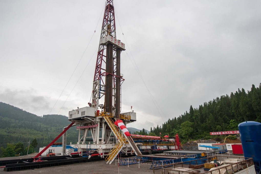 China is home to the world’s largest reserves of shale gas, but 80 per cent of it is located beyond the range of traditional fracking technology, as used at this well in Chongqing. Photo: Xinhua