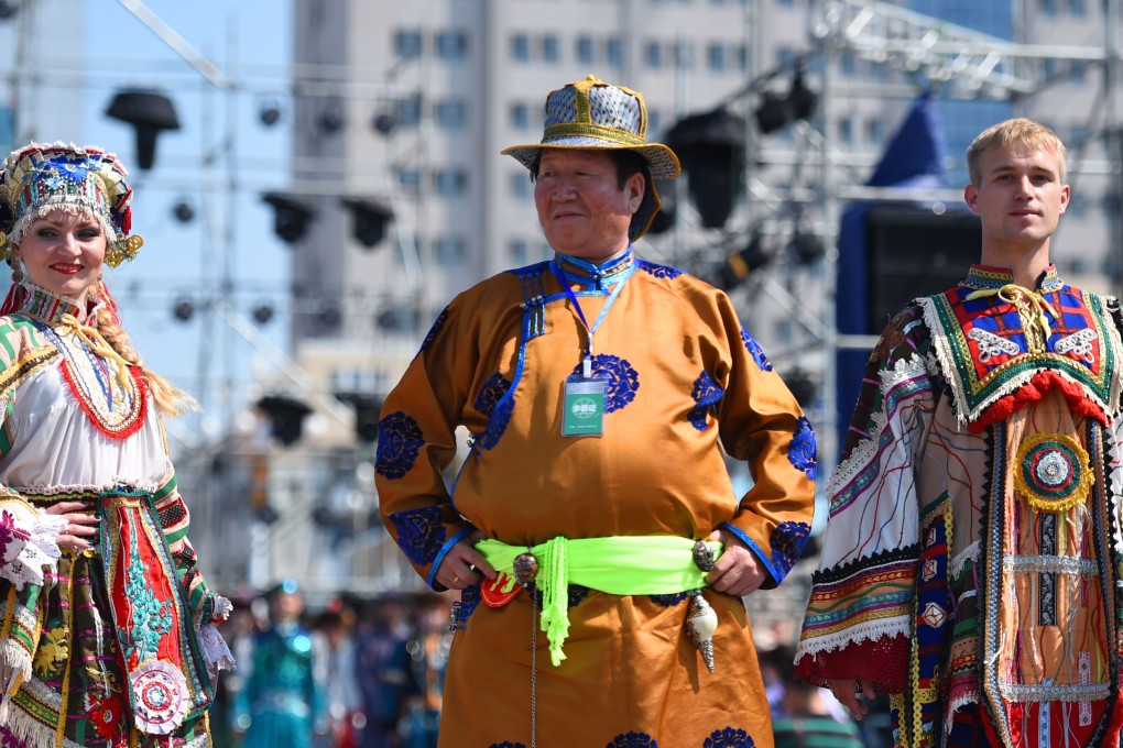 Models at Sino-Russian-Mongolian Costume Festival in Hulunbuir, north China's Inner Mongolia autonomous region. Photo: NurPhoto