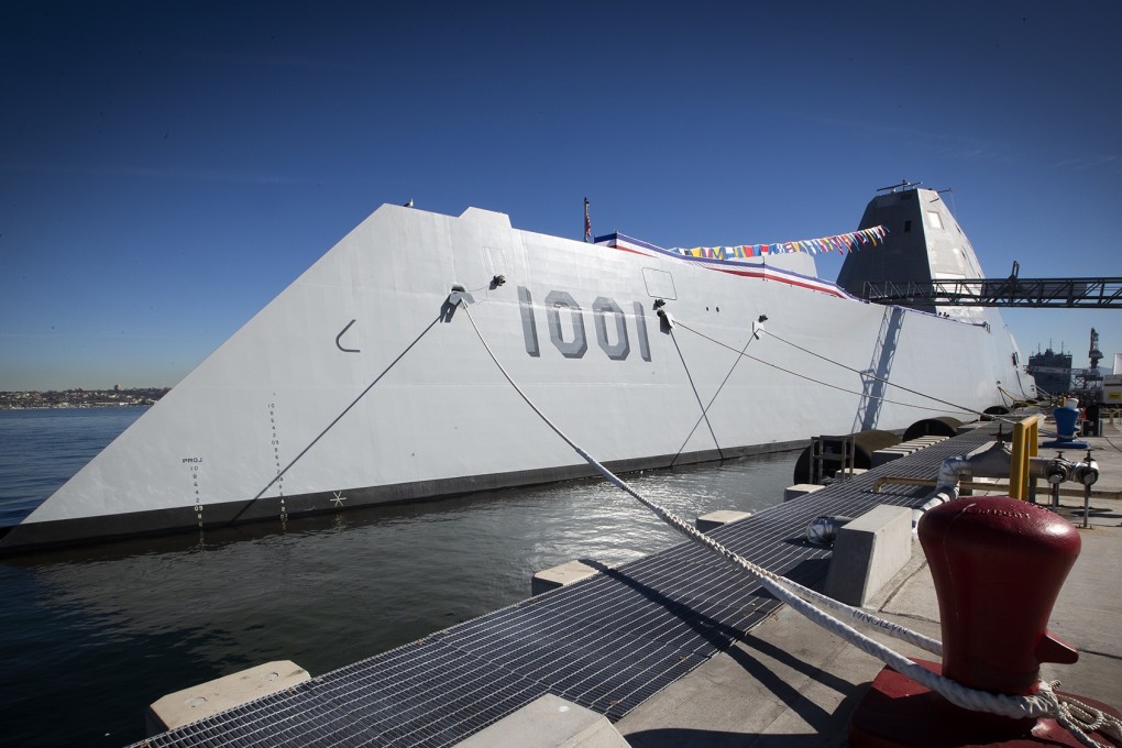 The Michael Monsoor’s composite material deckhouse is polygonal and covered with material that can absorb radar waves and increase the destroyer’s stealth. Photo: TNS