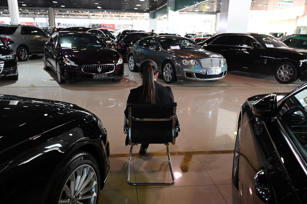 A luxury car showroom in Beijing. China is the world’s largest market for automobiles and by 2017, it accounted for 28 per cent of the sector globally. Photo: AFP