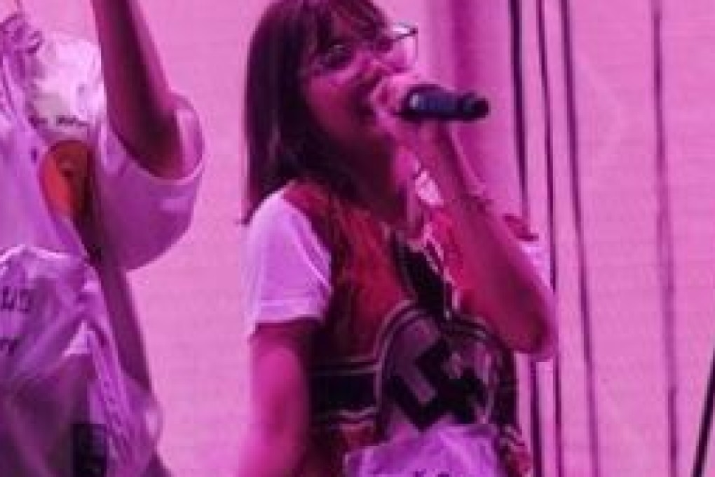 Pichayapa ‘Namsai’ Natha wore the red-and-black top complete with swastika during the group’s rehearsal on Friday. Photo: Handout