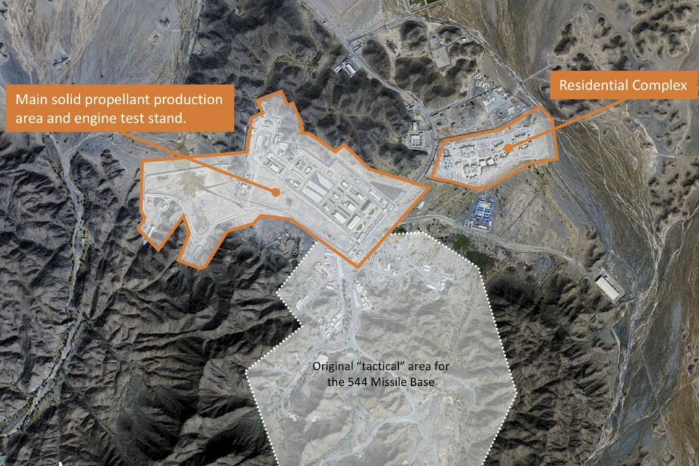 A suspected Saudi ballistic missile base and test facility outside of the town of al-Dawadmi, Saudi Arabia. Photo: Planet Labs Inc, Middlebury Institute of International Studies via AP