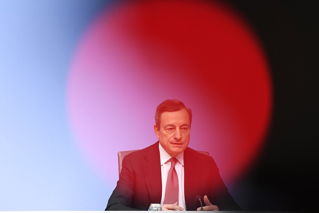 European Central Bank president Mario Draghi attends a press conference in Frankfurt on January 24. The ECB has announced that it is keeping key interest rates unchanged at least through the summer. Photo: Xinhua