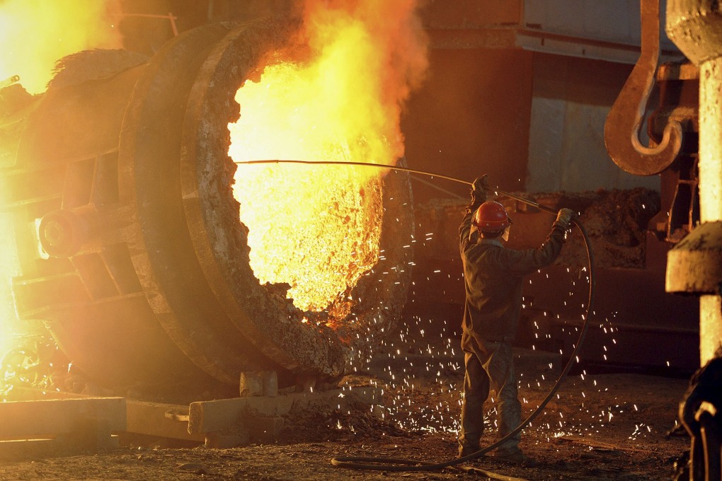 A decline is profits is partly due to slow growth of the producer price index for industrial products (PPI), also known as the factory gate price, indicating weak demand for industrial goods. Photo: Reuters