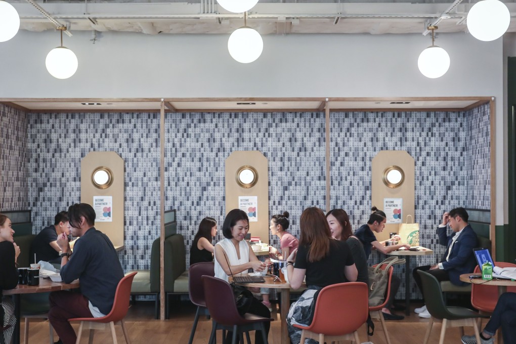 A WeWork shared office space, in Causeway Bay, Hong Kong. Photo: Jonathan Wong