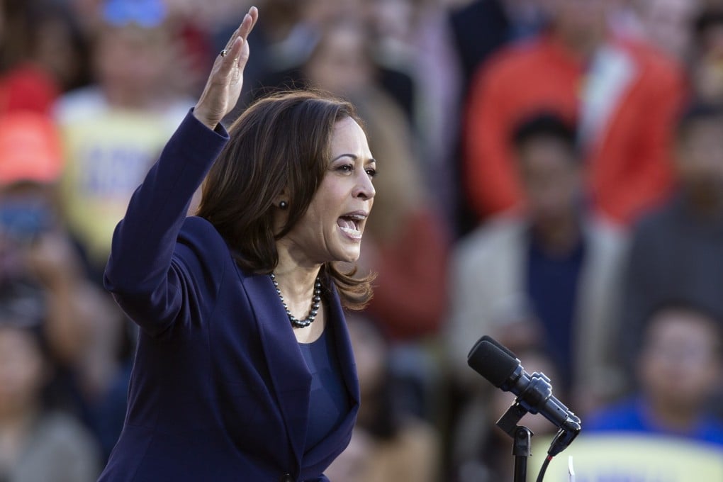Senator Kamala Harris wrapped her campaign opener around two broad themes: truth and civility. Photo: EPA