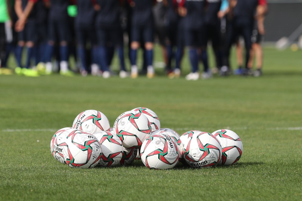 Oman's football team participates in a training session in the Emirati capital Abu Dhabi ahead of the AFC Asian Cup. Photo: AFP