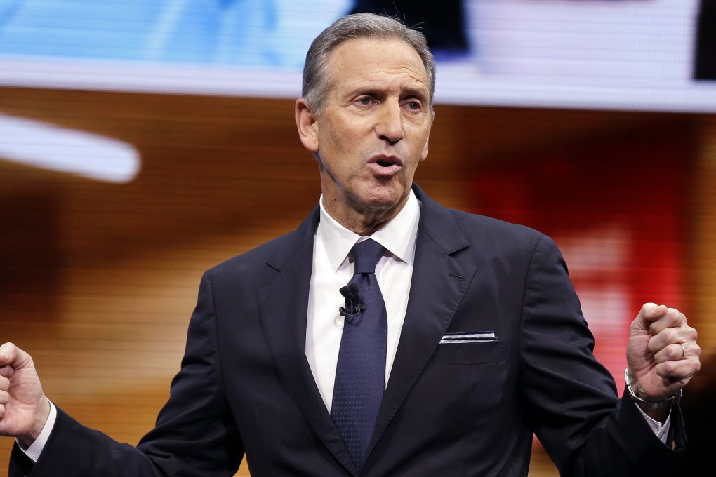 Former Starbucks chairman Howard Schultz said he’s seriously thinking of running for president in 2020 as a centrist independent candidate. File photo: AP