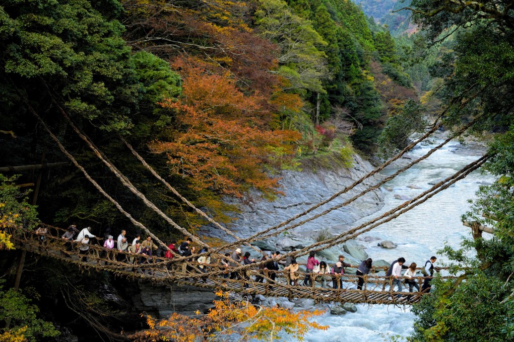 Crossing the few remaining suspended vine bridges in Lya Valley is a breathtaking experience. Photos: Alamy