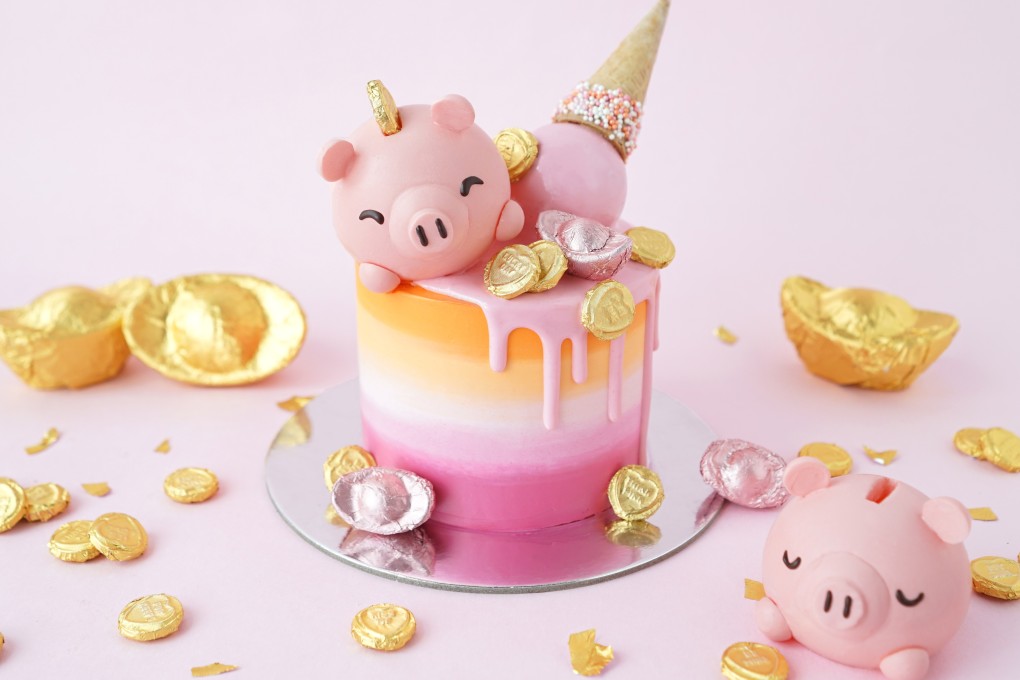 Fortune Piggy by Vive Cake, is one of many innovative Chinese New Year treats being made in Hong Kong. Photo: Vive Cake