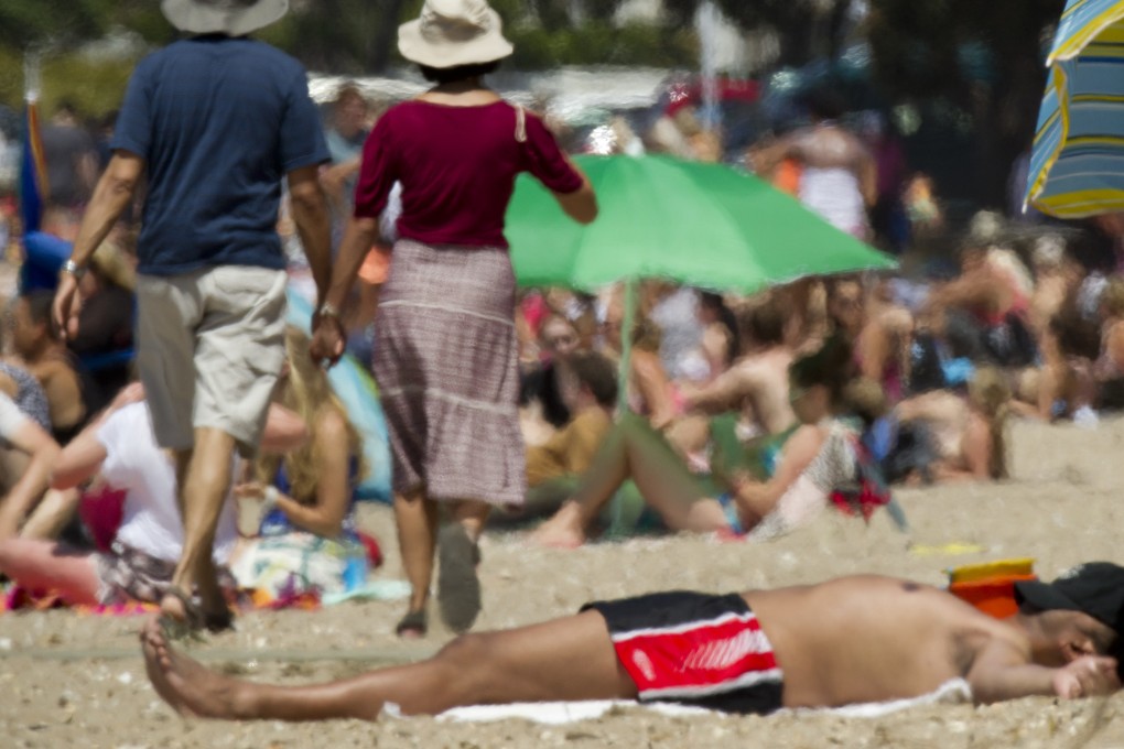 Heat haze on a beach in Auckland. Photo: New Zealand Herald