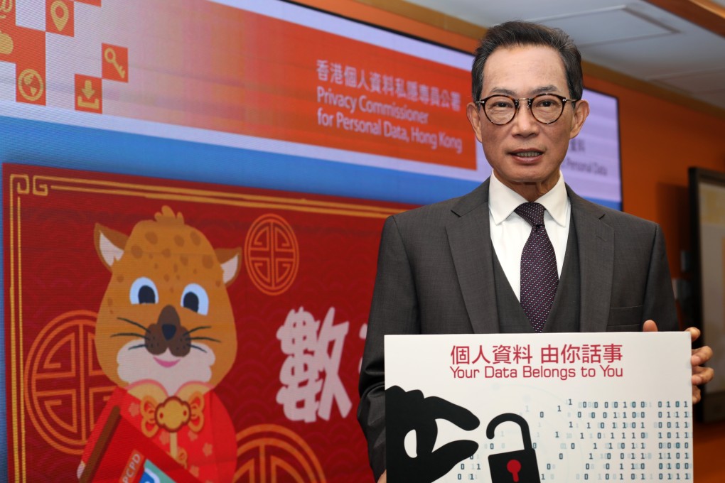 Privacy Commissioner Stephen Wong discussed his office’s latest statistics at a media briefing in Wan Chai. Photo: Xiaomei Chen