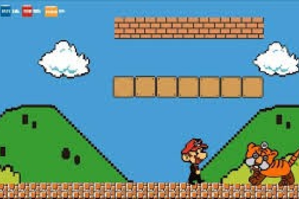 Mario the judge takes on a corrupt “tiger” in the Hunan Higher People’s Court video. Photo: Handout