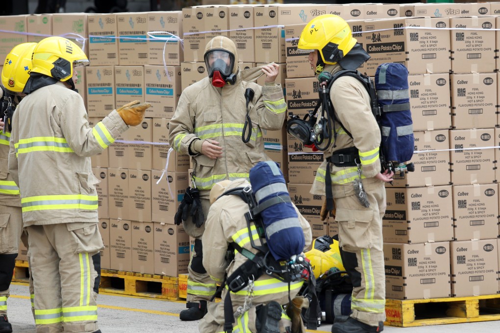 Firefighters at the scene. Photo: Xiaomei Chen