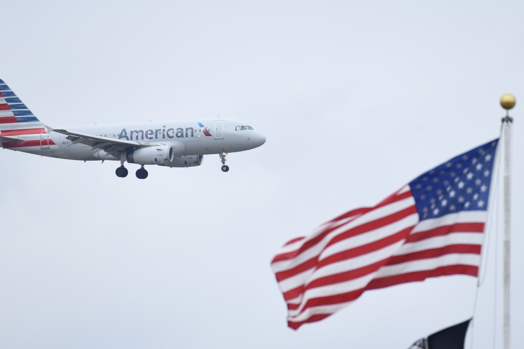 An American Airlines flight on final approach in Washington. Photo: AP