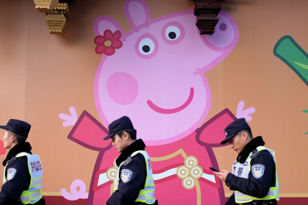 Peppa Pig has become ubiquitous at the start of year of the pig. Photo: AFP