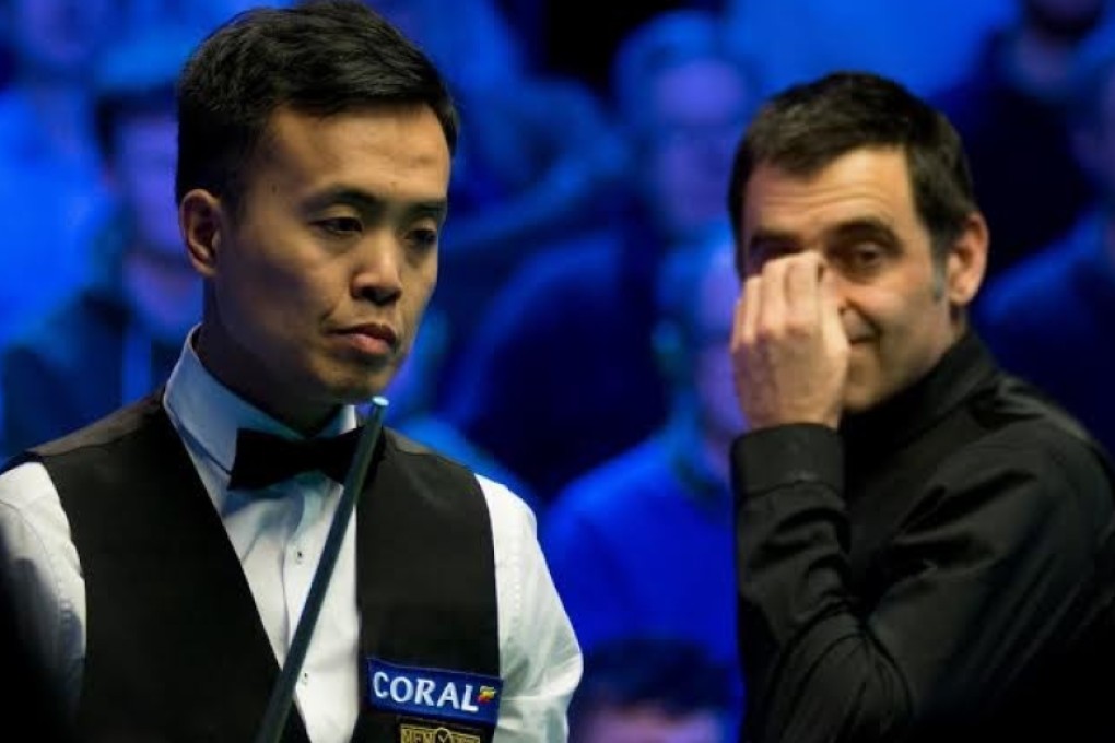 Hong Kong's Marco Fu takes on Ronnie O'Sullivan at the Coral World Grand Prix in Cheltenham. Photo: World Snooker