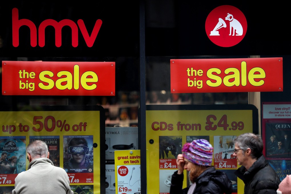 An HMV store in central London. Photo: Reuters