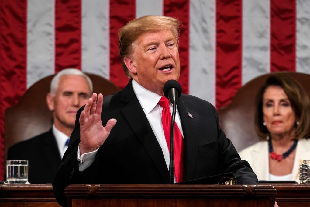 US President Donald Trump delivers his State of the Union address on Tuesday. Photo: AFP