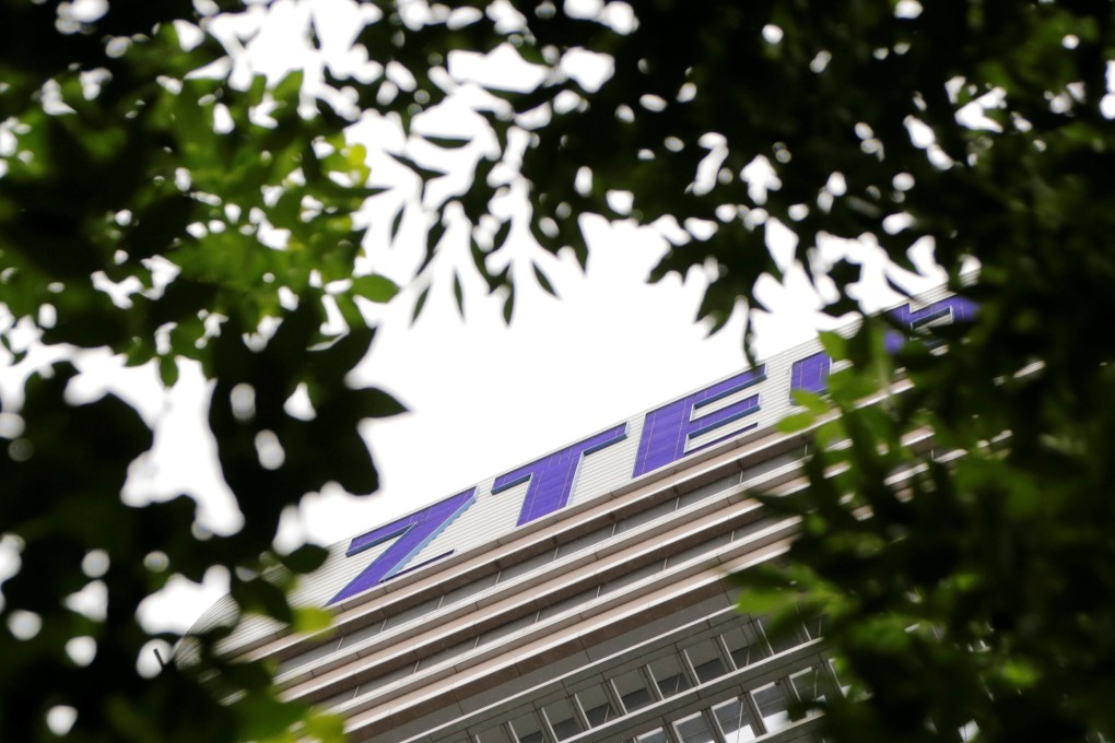 The logo of China's ZTE Corp is seen on the ZTE Beijing research and development center in Beijing, China, June 13, 2018. Photo: Reuters