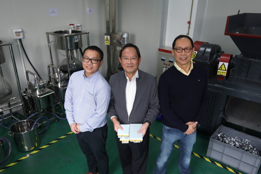 GRST trio (from left) Bill Ho, the chief technology officer, Eric Wong, chairman, and Tony Wong, the executive director, at the company’s factory in Foshan, Guangdong. Photo: Xiaomei Chen