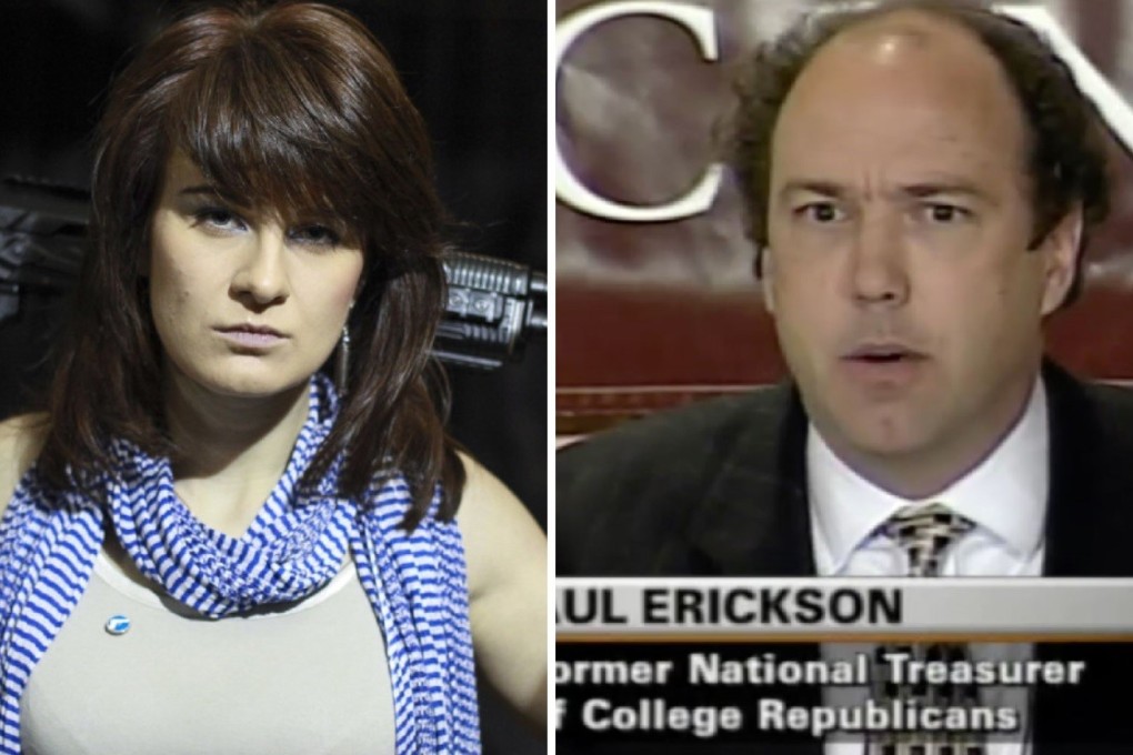 Admitted Russian agent Maria Butina and her US boyfriend, Republican operative Paul Erickson. Photos: AP / C-Span