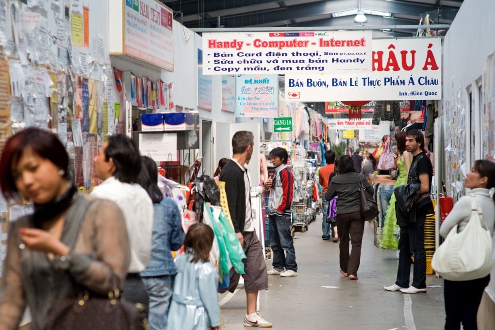The Vietnamese Dong Xuan Centre in Berlin, Germany, is always a hub of activity. Photo: Alamy